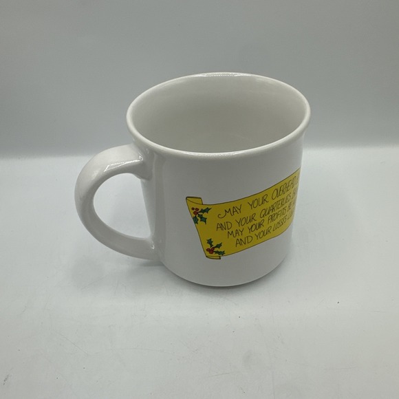 John Richard Allen Coffee Mug. VTG Holiday Santa Reindeer Recycled Paper Product - Picture 3 of 9